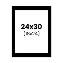 Passe-partout - Noir - 24x30cm - Photo 18x24cm - Pour Cadre - Encadrement - Aedes