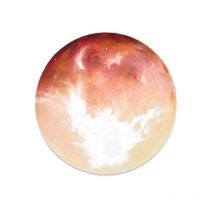 Tapis De Souris Rond En Caoutchouc Antidérapant Lavable Impression Claire 22cm Rouge Yonis - Yonis