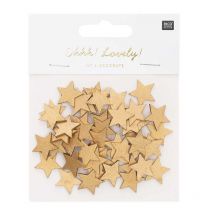 Confettis Étoiles En Bois Dorés - Rico Design