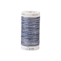Fil Coton Variagated 500m Haute Qualité Noir Bleu - MyMercerie
