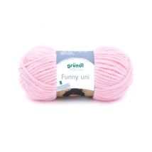 Fil À Tricoter Effet Velour Funny - Grundl - 100 Gr - Oeko-tex 06 Rose - Gründl