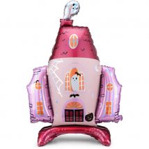 Ballon Géant Maison Hantée - Rose (116.50 Cm) - PartyDeco
