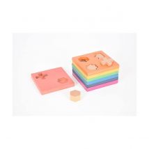 Puzzle Empilable En Bois Arc-en-ciel Avec 12 Formes Surprises - TickiT