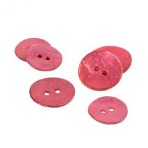 Bouton Nacre Paillettes Fuchsia - My mercerie