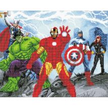 Marvel Avengers Tableau À Diamanter 40x50cm Crystal Art