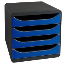 Module De Classement Big Box 4 Tiroirs Iderama - Bleu Royal - Exacompta