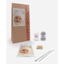 Kit Tricot Bonnet Bébé Handi Blanc 6m - Phildar