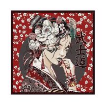 Tissu Carré Jacquard 48x48 Geisha - Distrifil