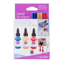 Set 3 Flacons Argile Liquide Couleurs Primaires - 30 Ml - Sculpey
