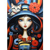 Puzzle 300 Pièces - Portrait Women And Animals - Bluebird Puzzle