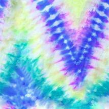 Tissu Viscose Marocain Digital V Tie And Dye Bleu Céladon - Au Mètre - Craftine
