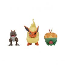 Pokémon - Pack 3 Figurines Battle Figure Set Dratatin, Ptyranidur, Pyroli 5 Cm - Jazwares