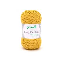 Pelote De Coton À Tricoter King Cotton - Grundl 38 Jaune - Gründl