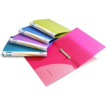 Classeurs - A4 - 2 Anneaux - Dos 15mm - Polypro - Souple - Lot De 10 - Couleurs Vives - Esselte