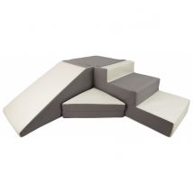 Set De 4 Blocs En Mousse Pour Le Jeu Blanc, Gris - Velinda