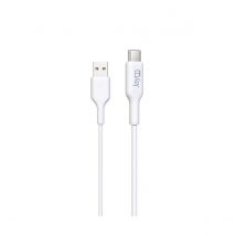 Jaym Câble Usb-c Vers Usb 2,4a Charge Et Synchronisation 2m Blanc