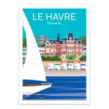 Affiche 50x70 Cm - Le Havre Normandie - Raphael Delerue - Wall Editions
