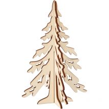 Sapin 3d En Bois À Monter Et Décorer - 20 Cm - CC Hobby