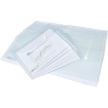 Pochettes - Plastique - Transparente - A5 - Bouton Pression - Lot De 50 - Rapesco - Esselte