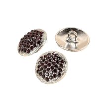 Lot De 6 Boutons Strass Violet Lilas 17mm - MyMercerie