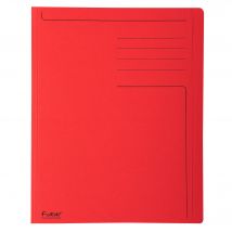 Chemise Rigide À Bord Décalé Forever 280g/m2 Avec Impression - 24x32cm - Rouge - X 100 - Exacompta