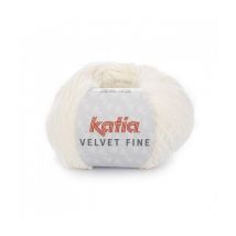 Fil De Laine À Tricoter Velvet Fine - Katia 200 Blanc