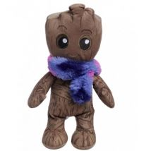 Peluche Jeune Groot Marron Avec Echarpe 32 Cm - Marvel - Dc - Doudou Licence - Nicotoy