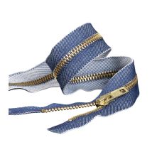 Fermeture À Glissière Jeans Séparable Jean Foncé Or - MyMercerie