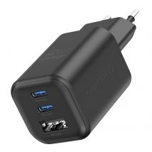 Swissten Chargeur Mural 2 Usb C Gan 65w + Usb 18w Charge Rapide Design Compact Noir