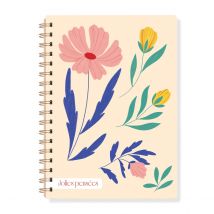 Carnet De Notes A5 À Spirale - A Fleur De Peau - Hirondelles & Cie