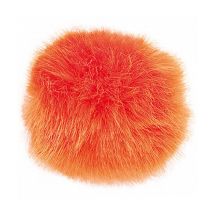 Pompons Premium Fausse Fourrure - 10cm De Diamètre - Rico Design 14 Orange