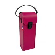 Sacoche Rigide Framboise Pour 3 Boules De Pétanque + Cochonnet Avec Poignée En Cuir - Maroquinor - Cadetel