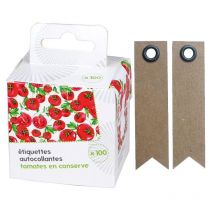 100 Étiquettes Pour Conserves Tomates + 20 Étiquettes Kraft Fanion - Youdoit