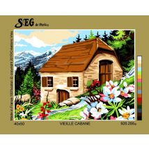 Canevas Antique Vieille Cabane 40x50cm - SEG