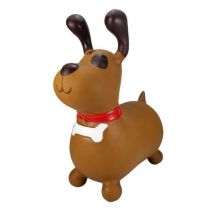 Animal Sauteur Skippy Chien Marron - Ballon Sauteur Bebe - Jeu Pour Rebondir