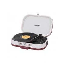 Platine Vinyle Nomade Tt 1020 Bt Blanche Rouge Trevi - Trevi