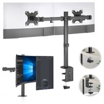 Support Écran Pc 2 Écrans 13 À 32 Pouces Acier- Bras Moniteur Universel 2 Pc- Pivotant- Hauteur Réglable- Acropaq - Acropaq