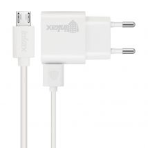 Chargeur Secteur + Câble Micro Usb Smartphone 1a Inkax - Blanc