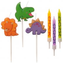 Mix Bougies D'Anniversaire Dinosaures - Dekora