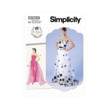 Patron Simplicity 9289 - Robe Bustier Avec Jupe Détachable Et Ceinture Du 34 Au 50 (fr) S9289.a5 Taille N°fr 42-50