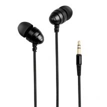 Écouteurs Smartphones Oreillettes Intra-auriculaires Jack Nylon Noir Yonis - Yonis
