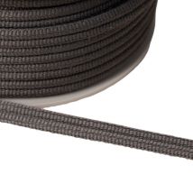 Double Cordon 9mm Gris Noir Au Mètre - My mercerie