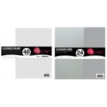 72 Papiers Scrapbooking Blanc + Gris - 300g/ M² - Infocrea