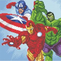 Marvel Super-héros Tableau À Diamanter 30x30cm Crystal Art
