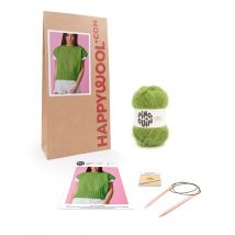 Kit Tricot Pull Femme Alpaga Carla Vert Olive 46/48 - Pingouin