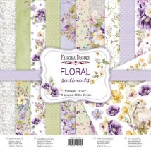 10 Papiers Scrapbooking 30 X 30 Cm Fabrika Decoru Floral Sentiments Scrapbooking