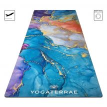 Tapis De Yoga Antidérapant Ananda Suédé-caoutchouc Naturel Ligne Voyage 183x61x0,1 Cm Poids 1,25 Kg - YOGATERRAE