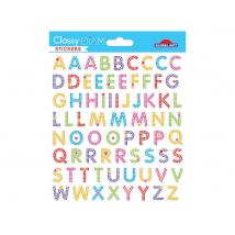 72 Autocollants Diamants - Alphabet - Brillant - Global Gift