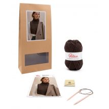 Kit Tricot Plastron Taylor Chocolat 34/36 - Phildar