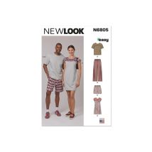 Patron New Look 6805 - Vêtements De Nuit Unisexes Taille N°fr 30-58 - NewLook